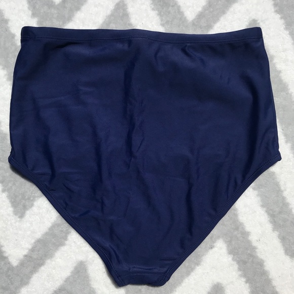 Navy Blue High Waisted Bikini Bottom - Picture 3 of 6